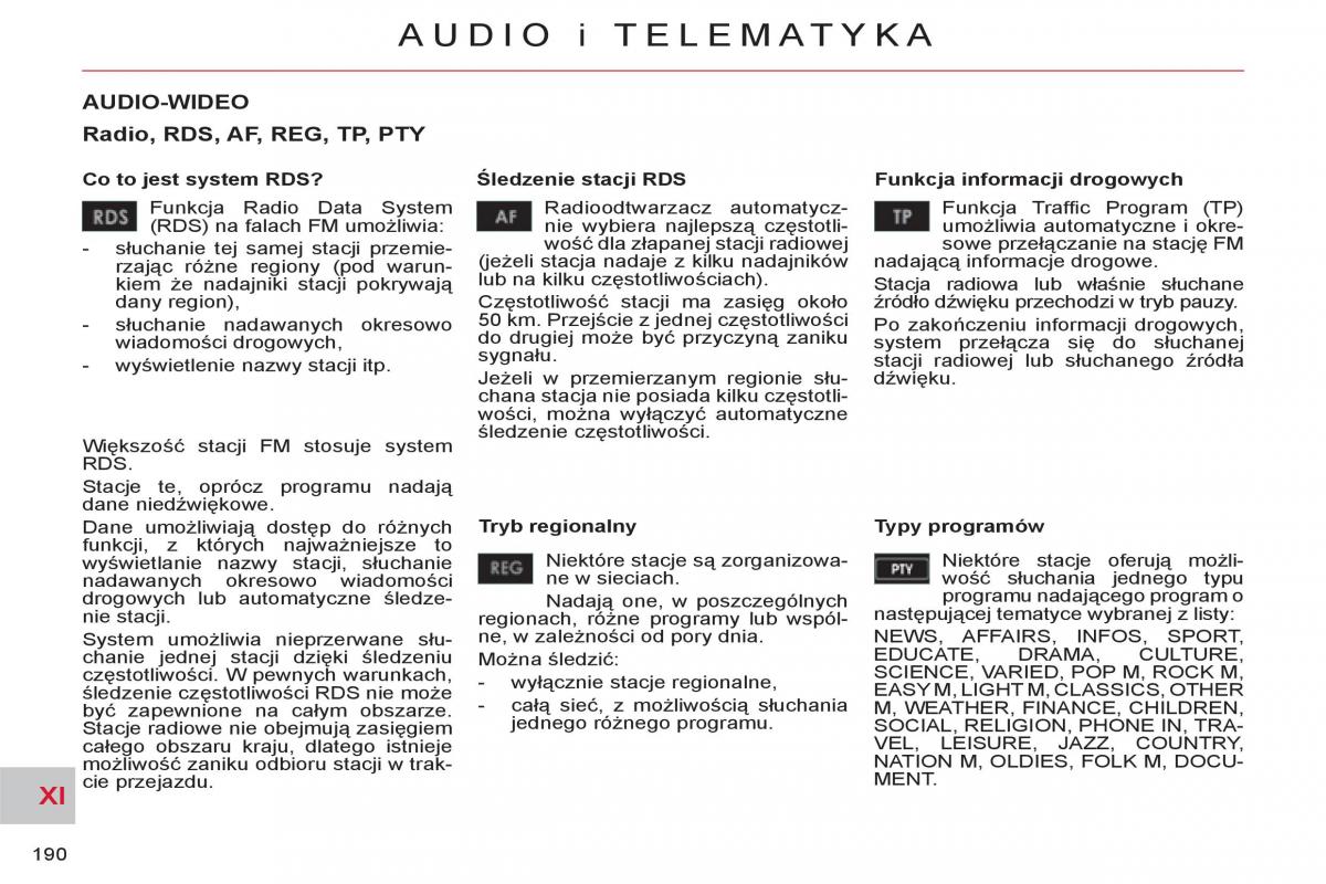 Citroen C Crosser instrukcja obslugi / page 192