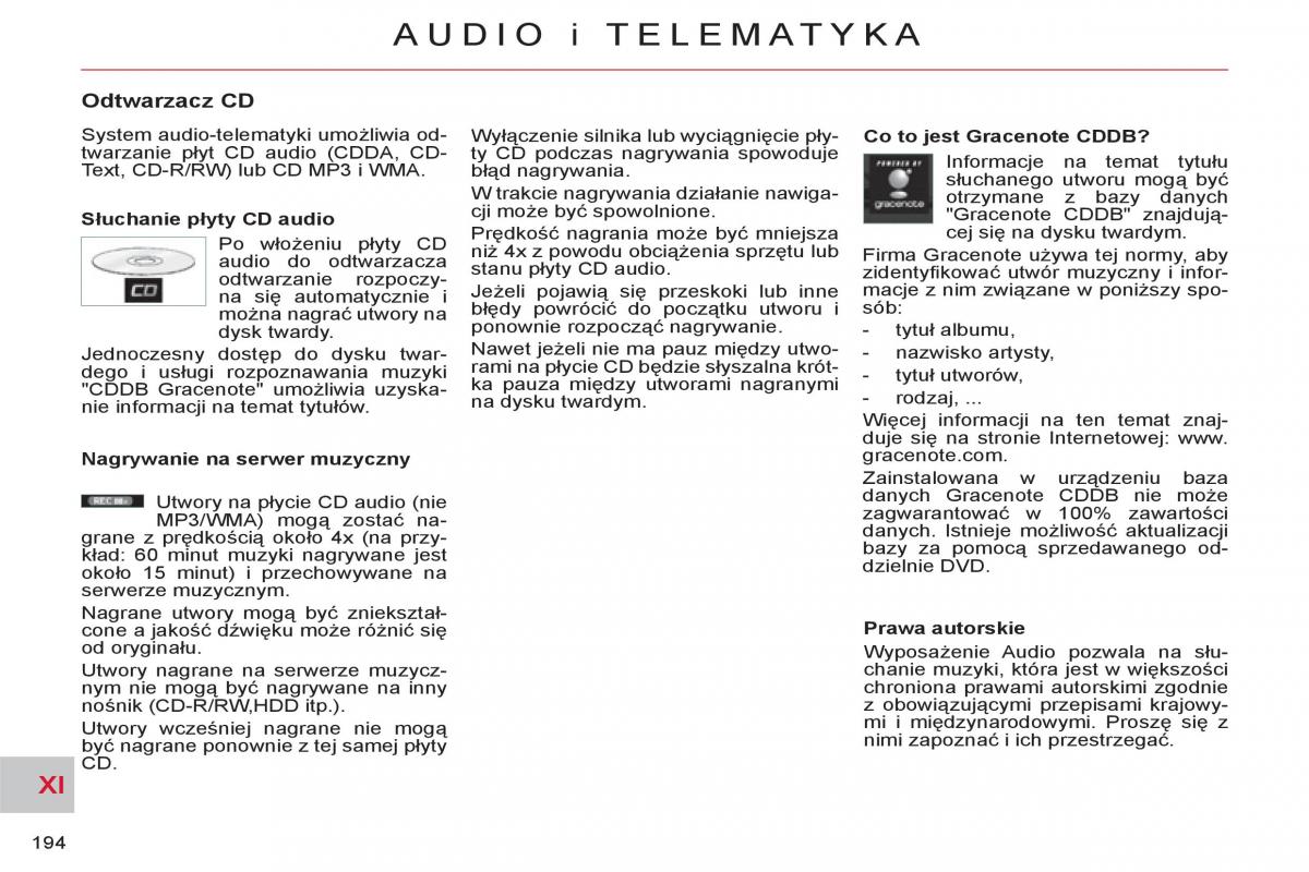 Citroen C Crosser instrukcja obslugi / page 196