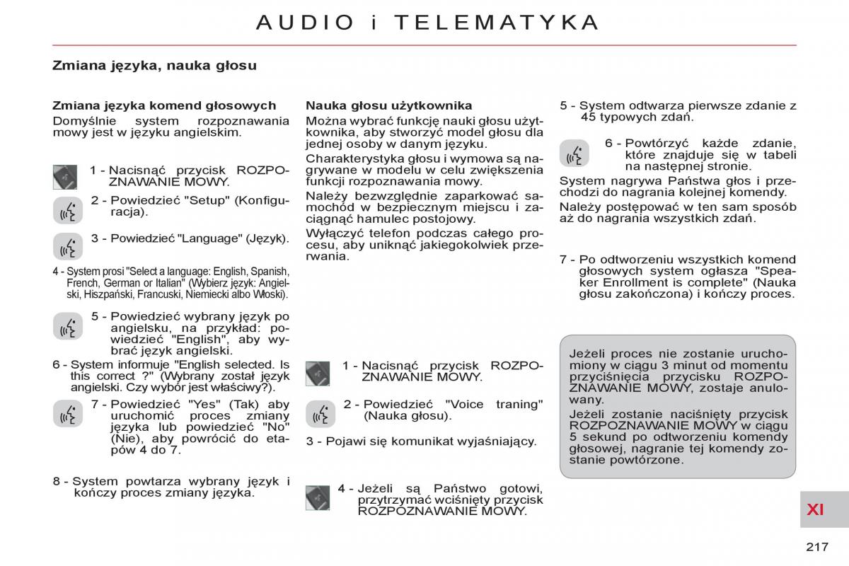 Citroen C Crosser instrukcja obslugi / page 219