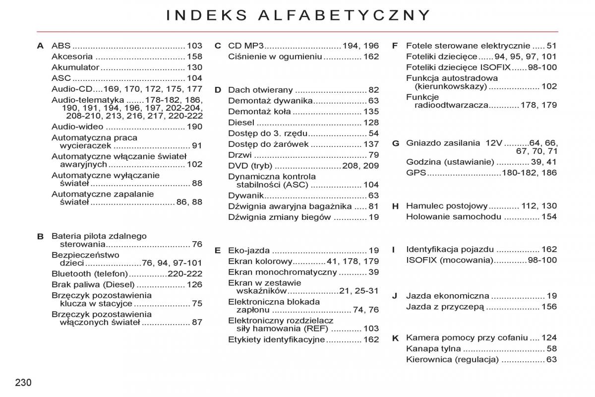 Citroen C Crosser instrukcja obslugi / page 232