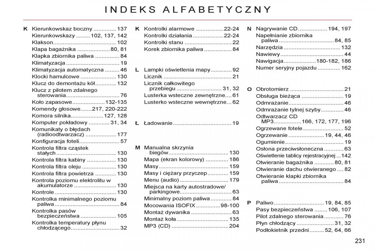 Citroen C Crosser instrukcja obslugi / page 233