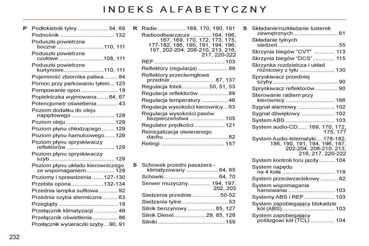 Citroen C Crosser instrukcja obslugi / page 234