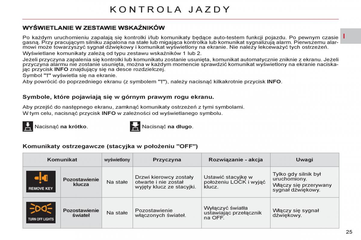 Citroen C Crosser instrukcja obslugi / page 27