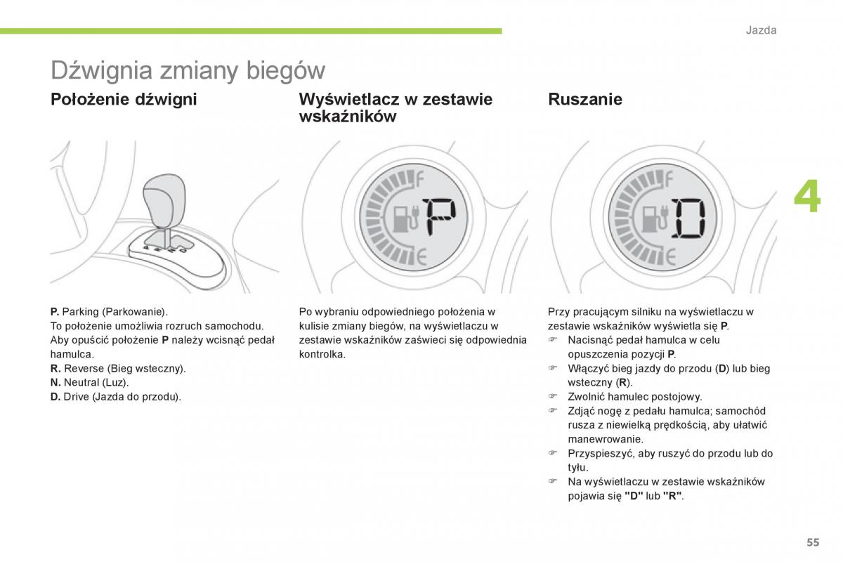 Citroen C Zero instrukcja obslugi / page 57