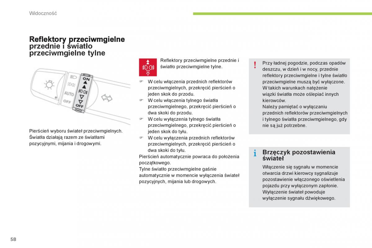 Citroen C Zero instrukcja obslugi / page 60