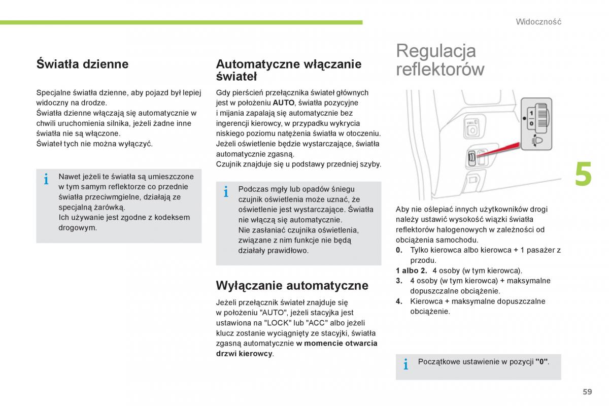 Citroen C Zero instrukcja obslugi / page 61