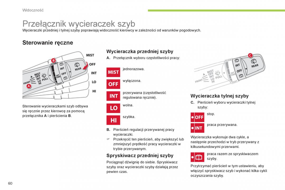 Citroen C Zero instrukcja obslugi / page 62