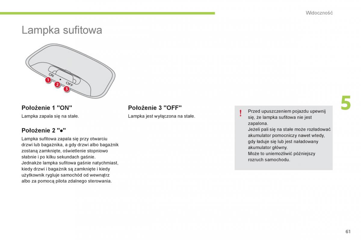 Citroen C Zero instrukcja obslugi / page 63