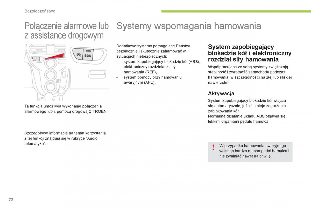 Citroen C Zero instrukcja obslugi / page 74