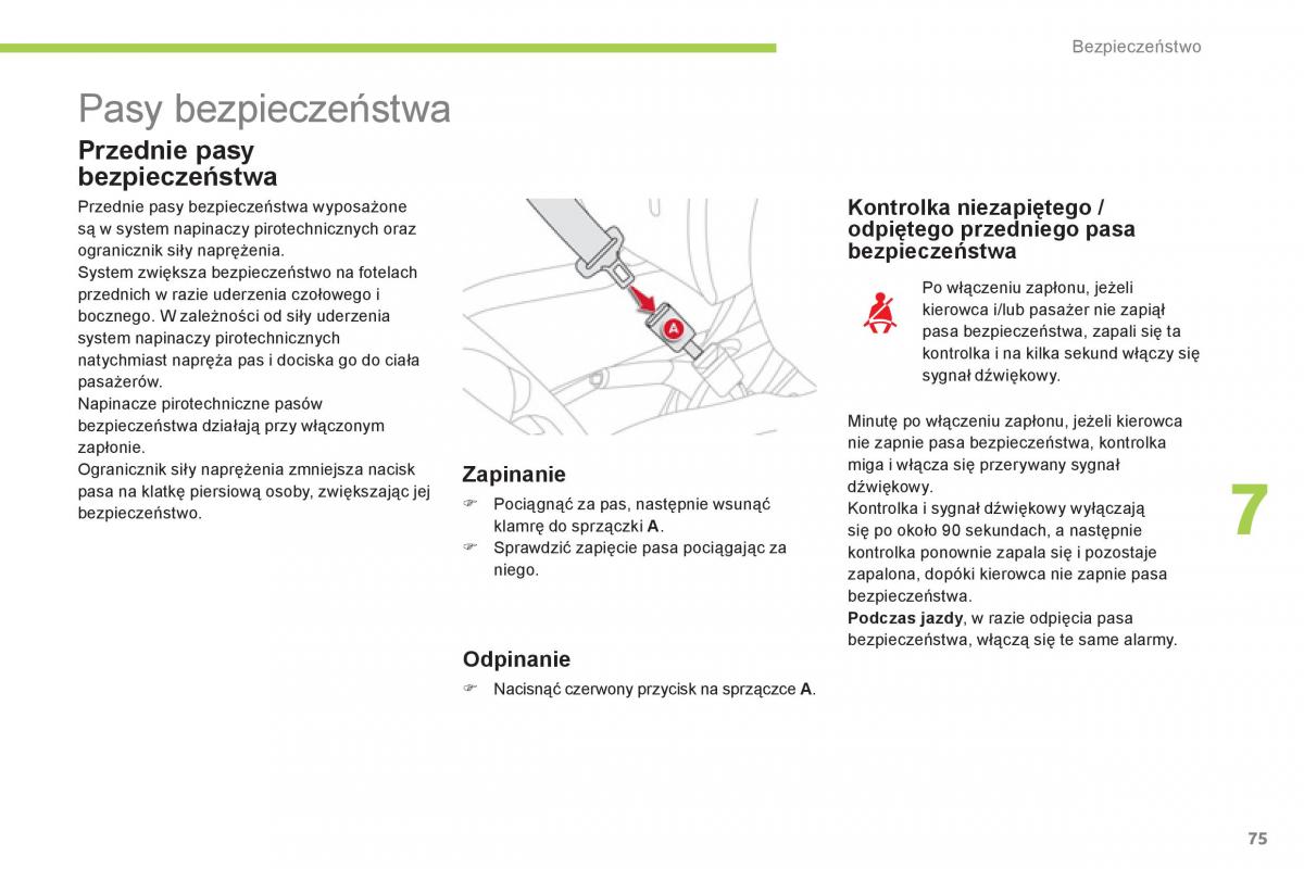 Citroen C Zero instrukcja obslugi / page 77