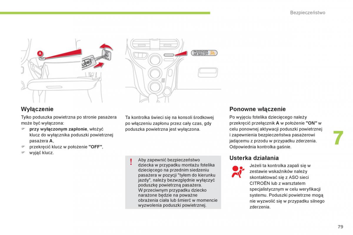 Citroen C Zero instrukcja obslugi / page 81