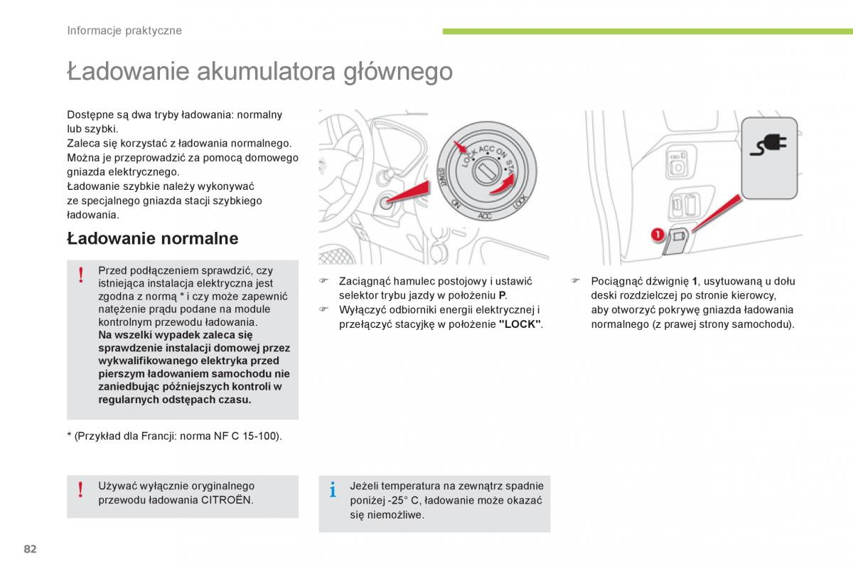 Citroen C Zero instrukcja obslugi / page 84