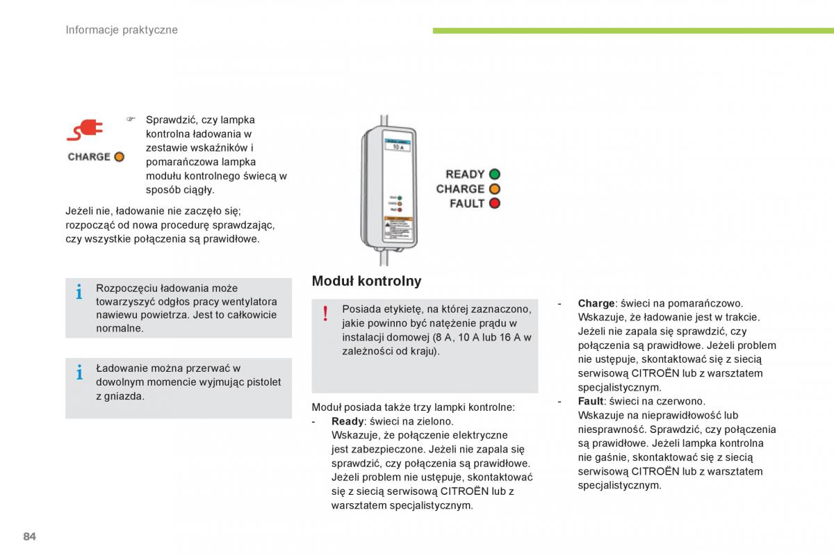 Citroen C Zero instrukcja obslugi / page 86