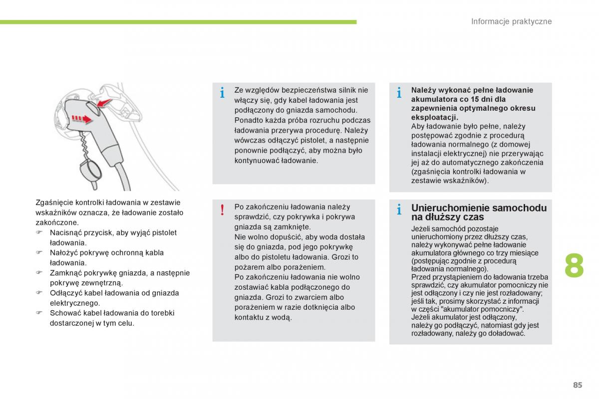 Citroen C Zero instrukcja obslugi / page 87