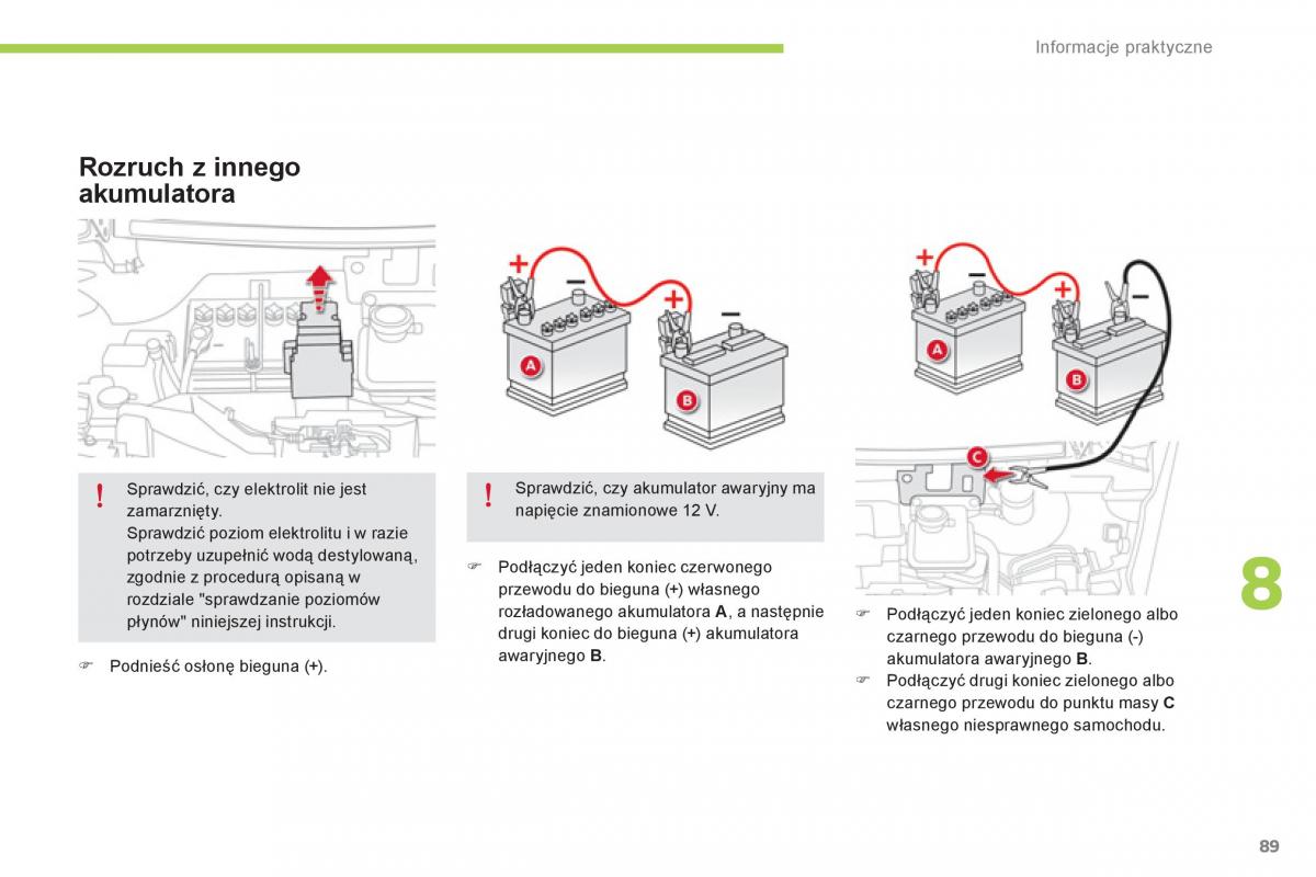 Citroen C Zero instrukcja obslugi / page 91