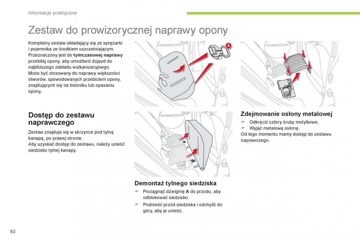 Citroen C Zero instrukcja obslugi / page 94