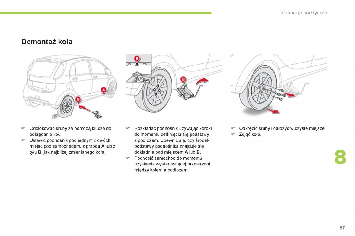 Citroen C Zero instrukcja obslugi / page 99