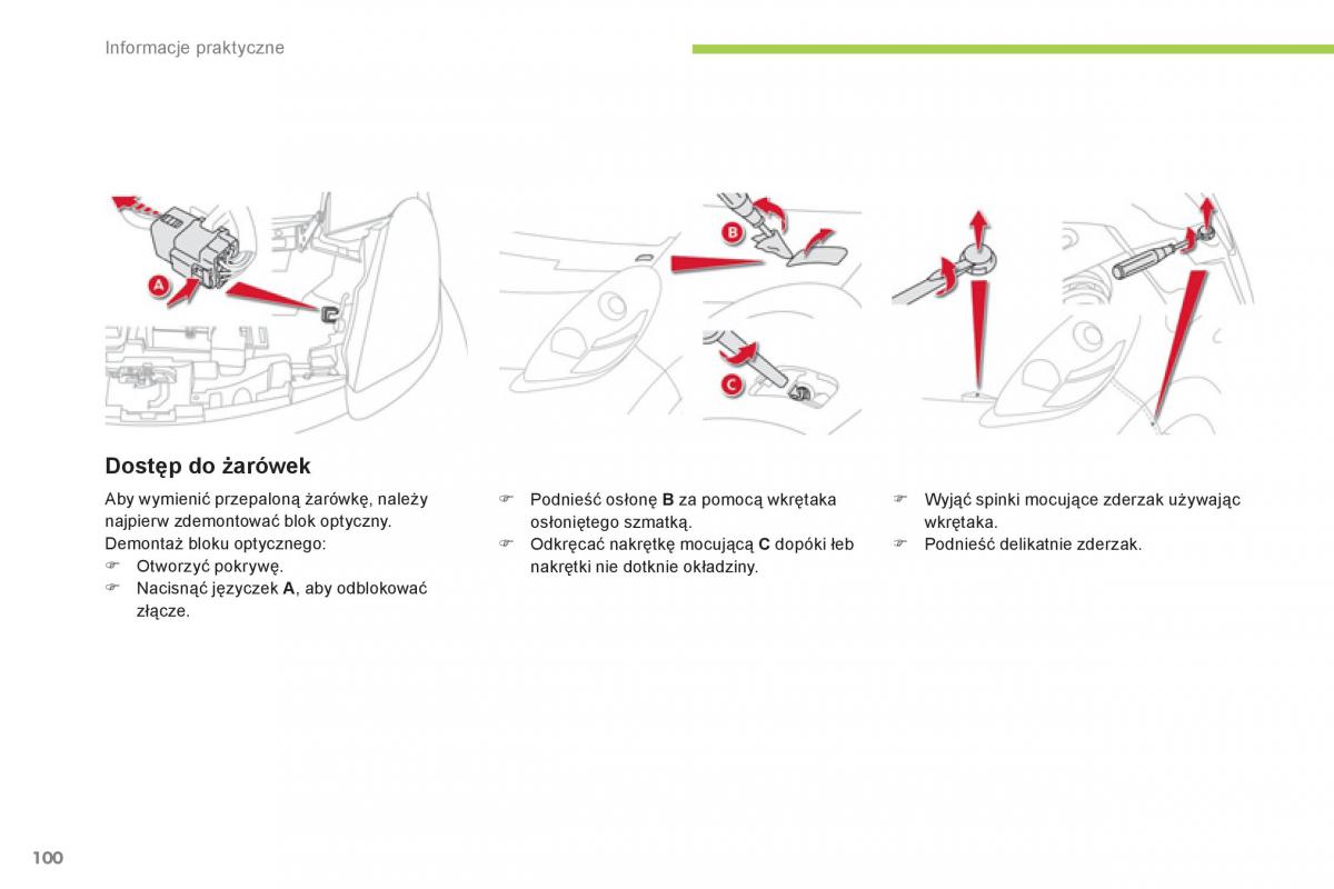 Citroen C Zero instrukcja obslugi / page 102