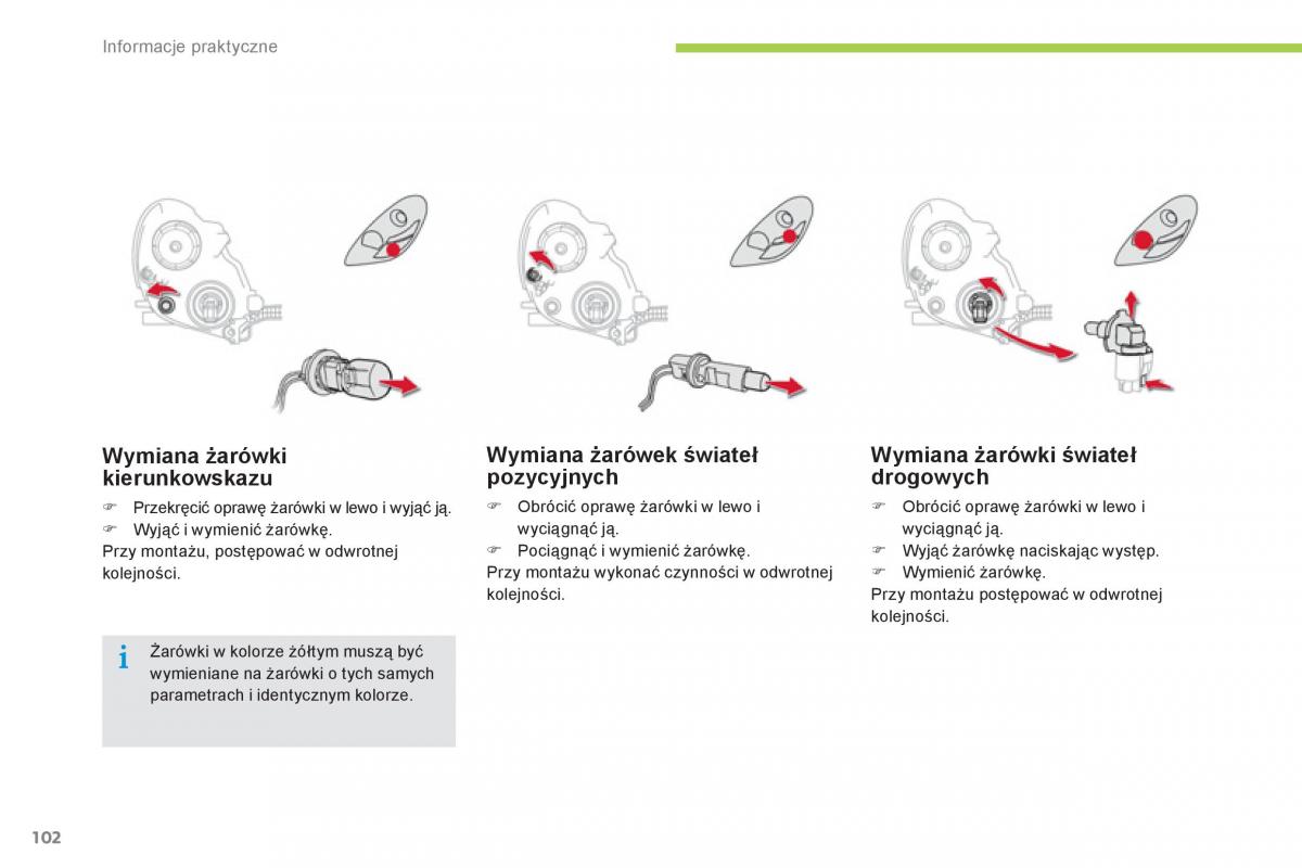 Citroen C Zero instrukcja obslugi / page 104