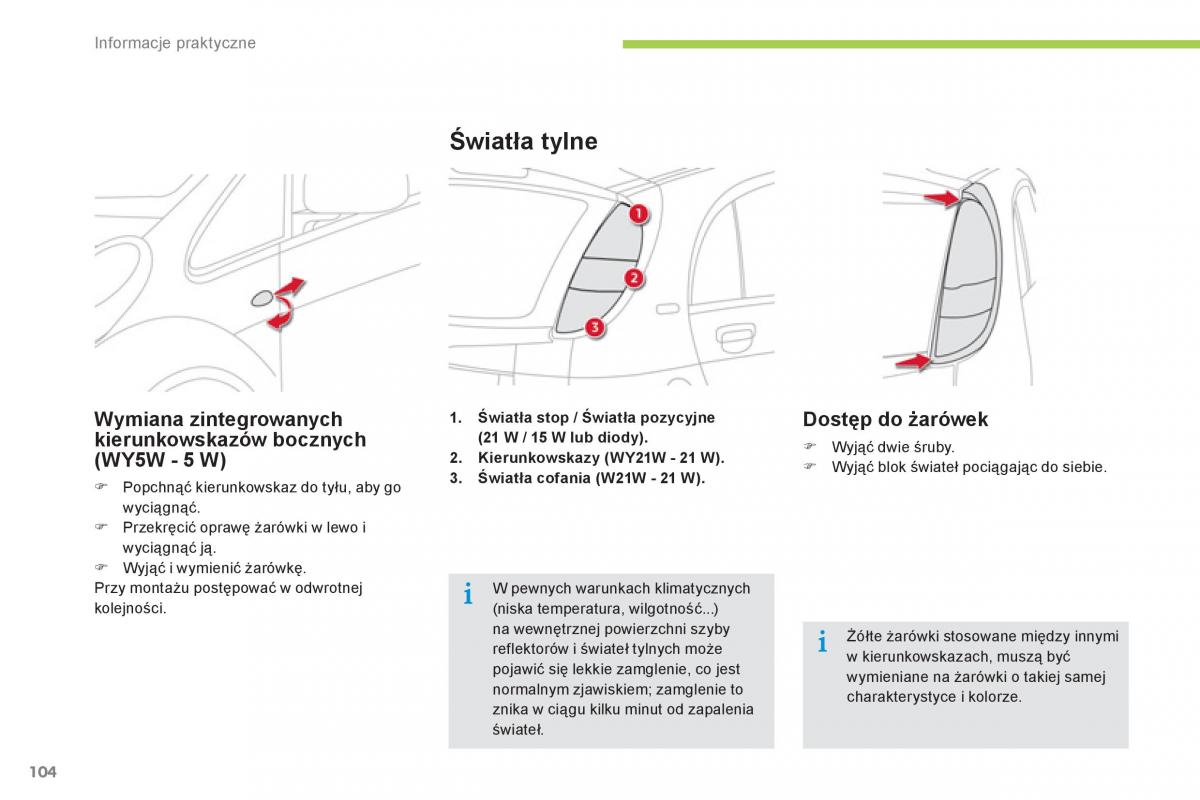 Citroen C Zero instrukcja obslugi / page 106