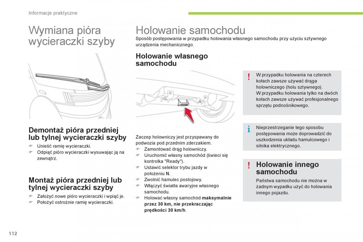 Citroen C Zero instrukcja obslugi / page 114