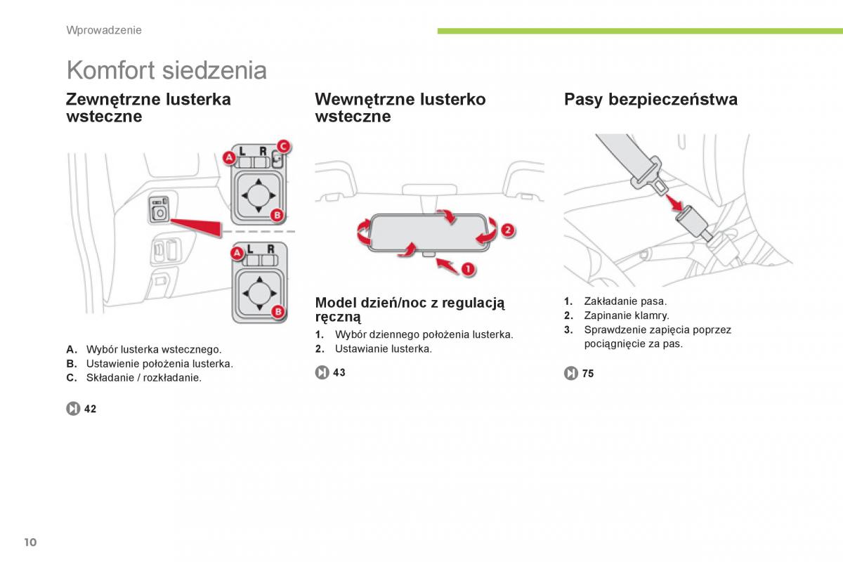 Citroen C Zero instrukcja obslugi / page 12