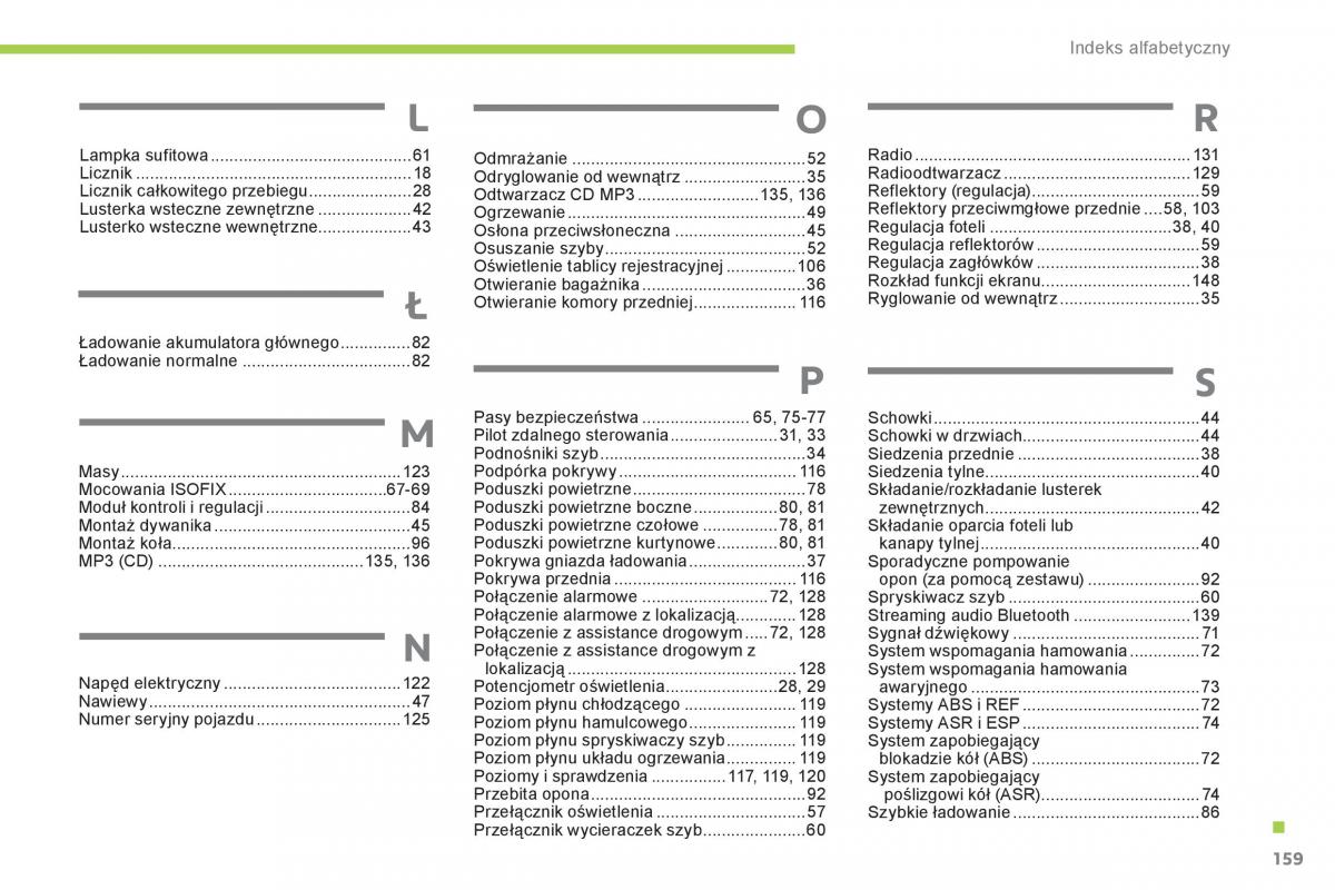 Citroen C Zero instrukcja obslugi / page 161