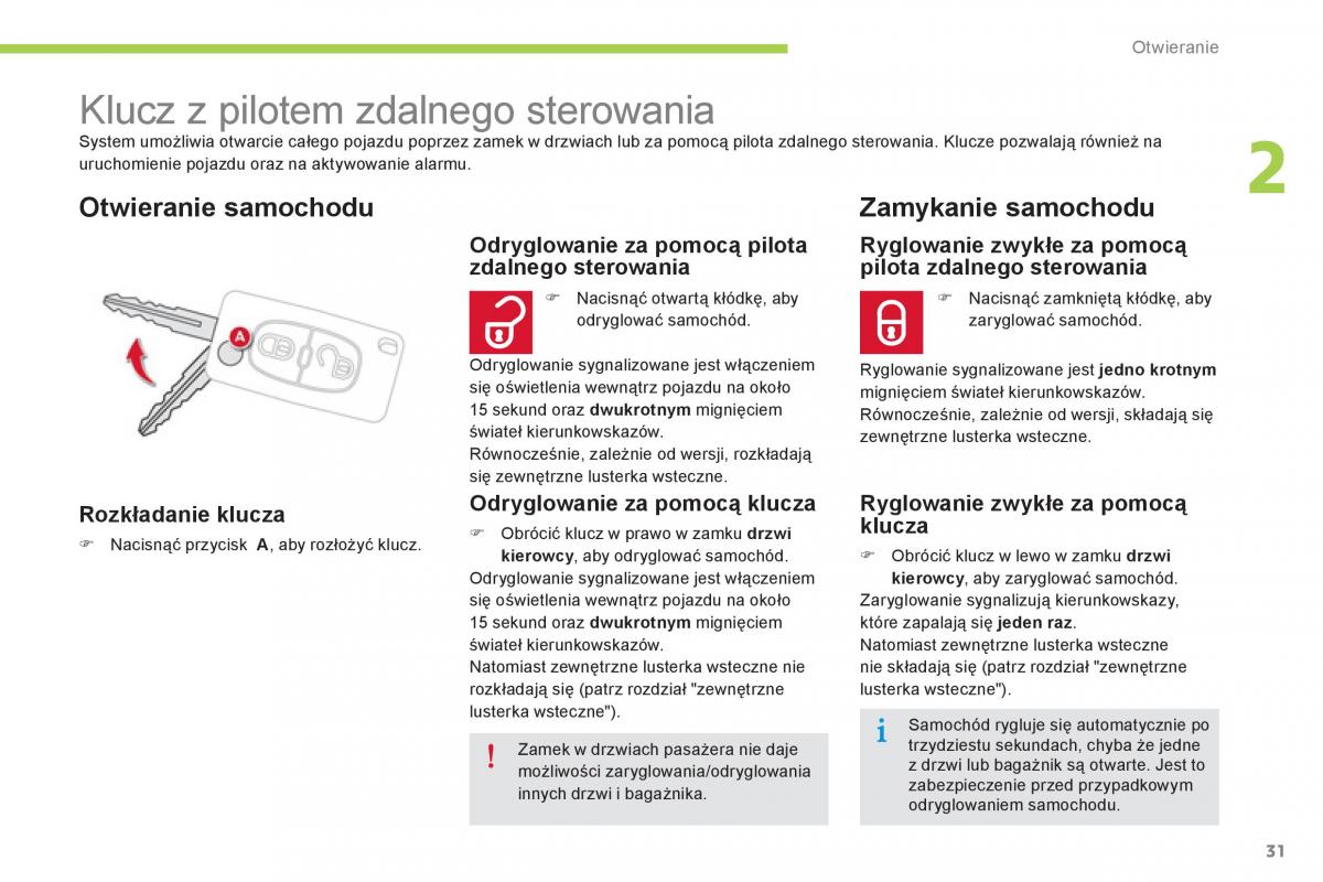 Citroen C Zero instrukcja obslugi / page 33