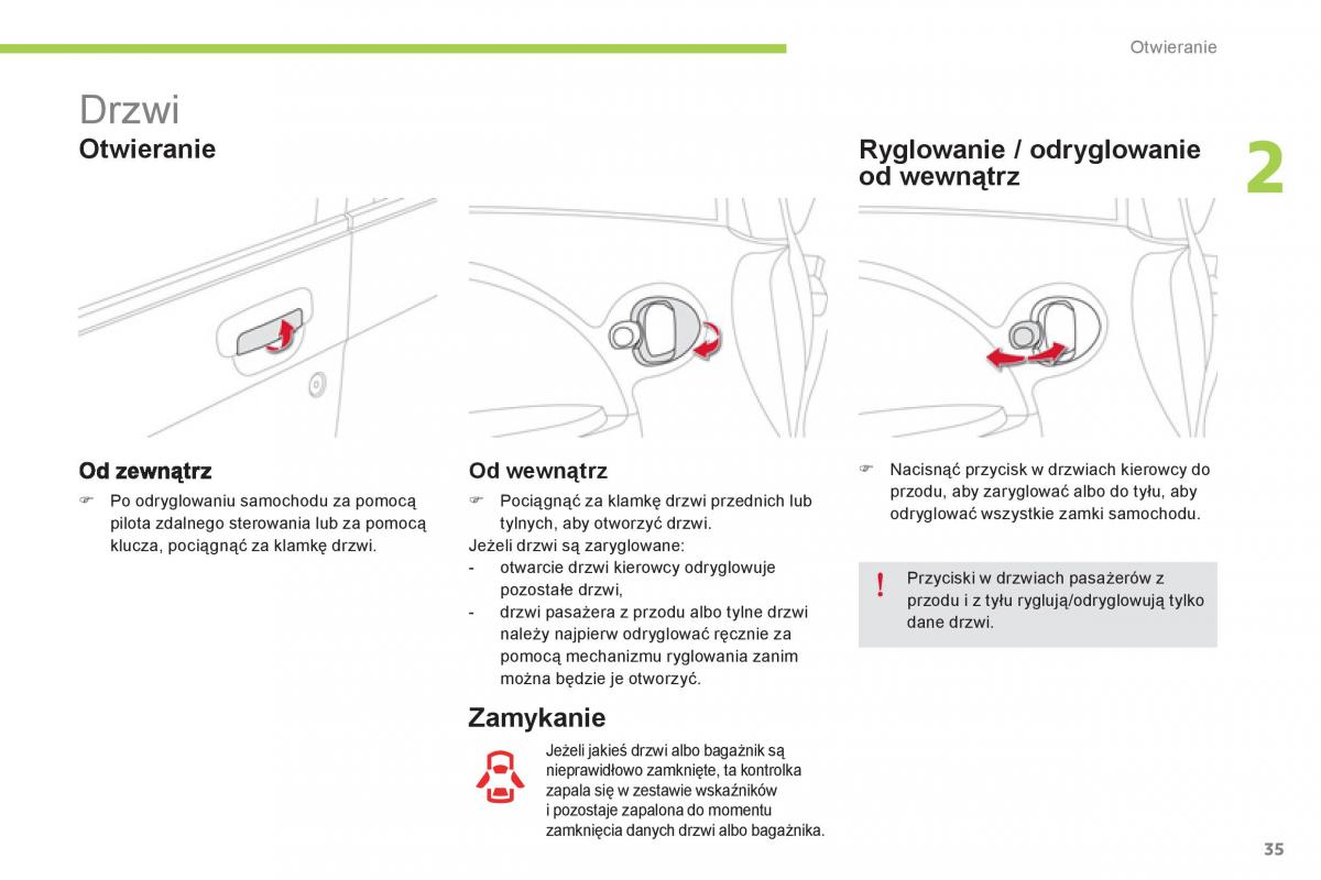 Citroen C Zero instrukcja obslugi / page 37