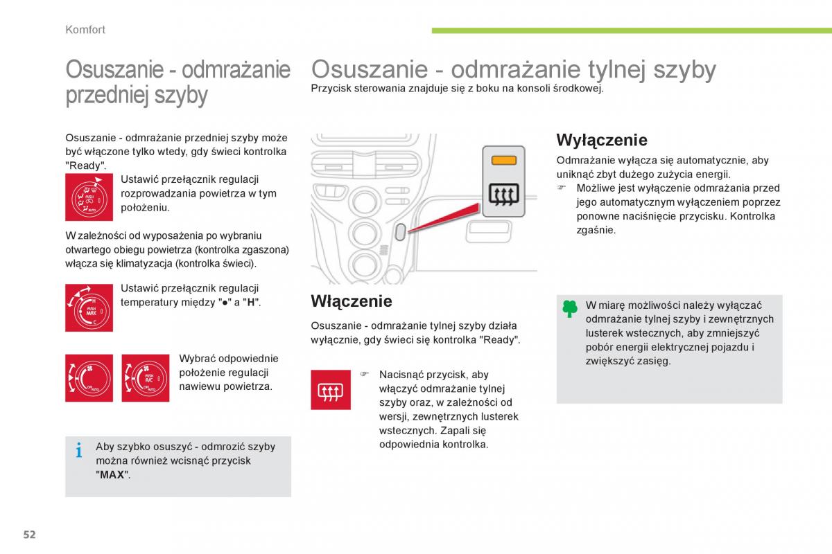 Citroen C Zero instrukcja obslugi / page 54