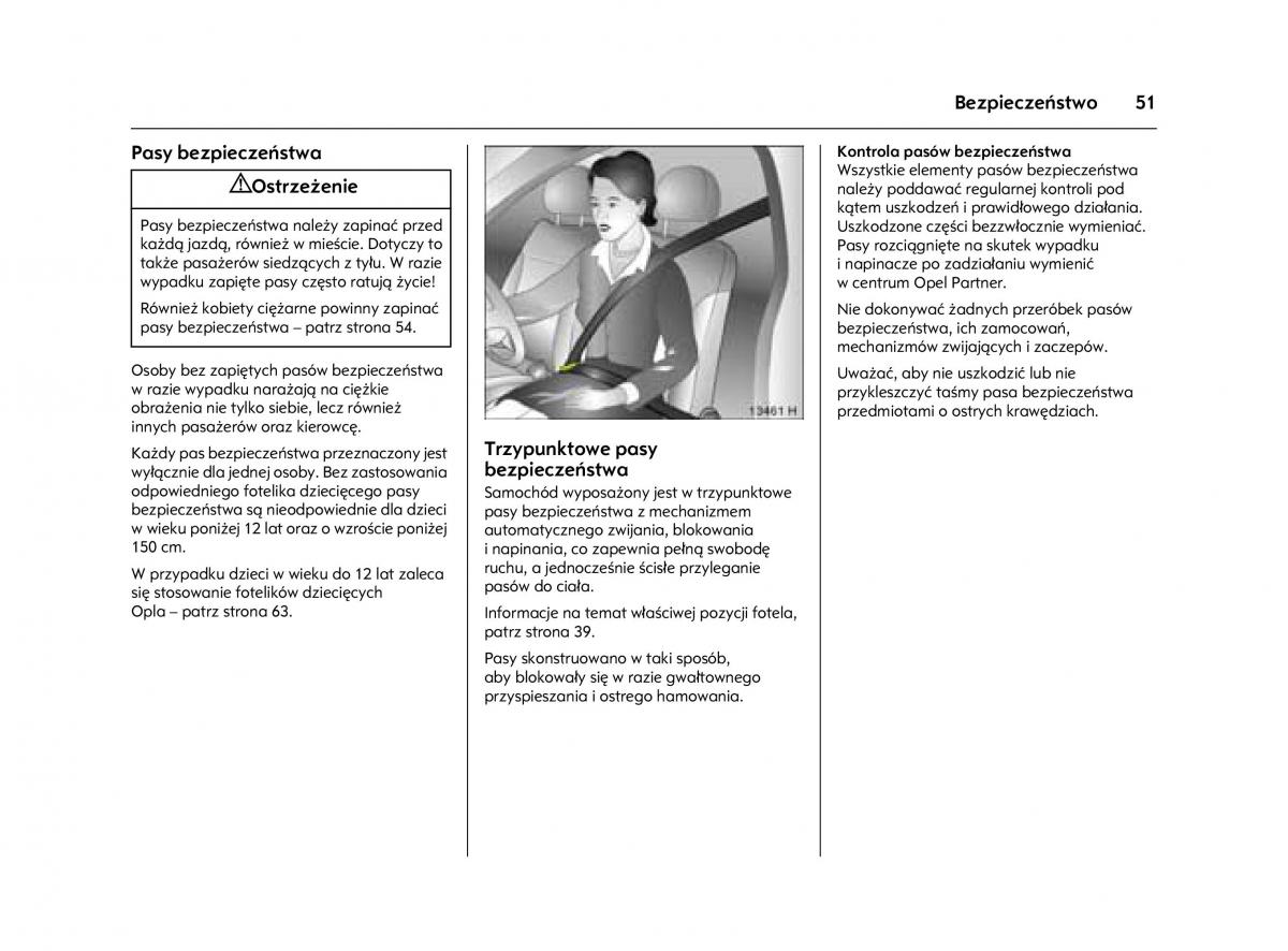 Opel Agila A instrukcja obslugi / page 55