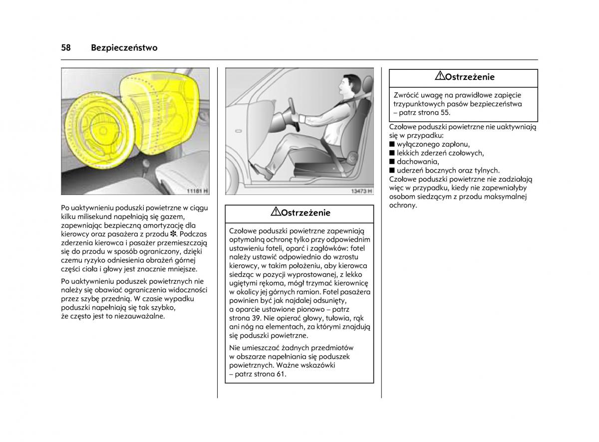 Opel Agila A instrukcja obslugi / page 62