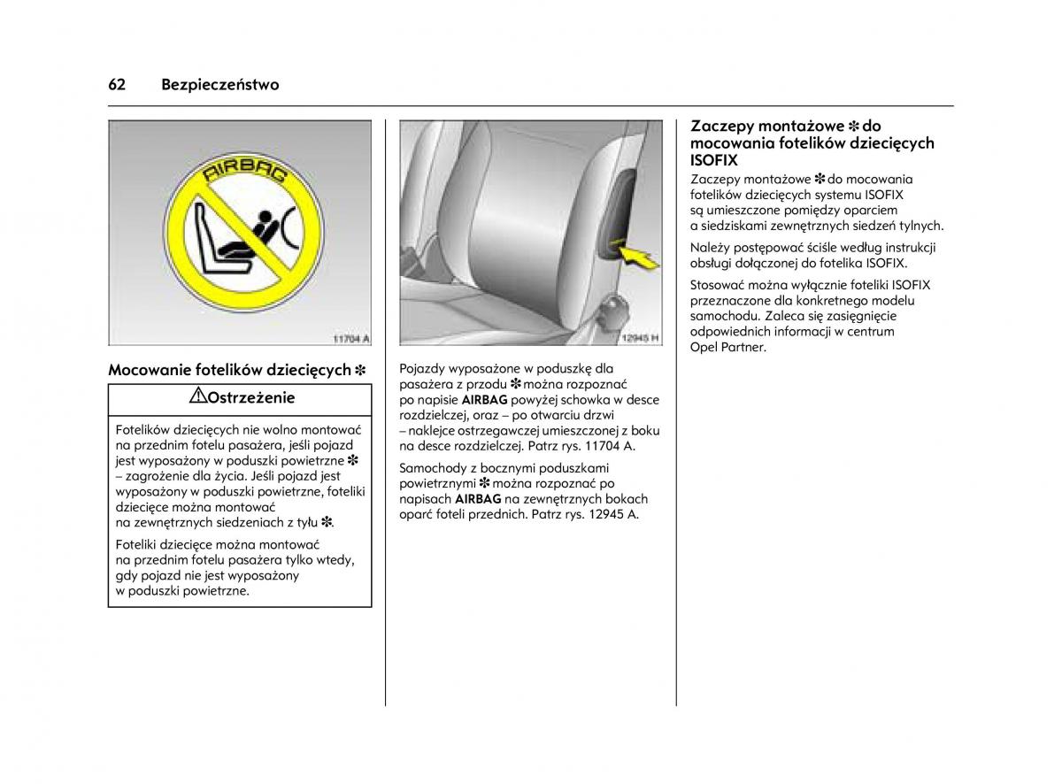 Opel Agila A instrukcja obslugi / page 66