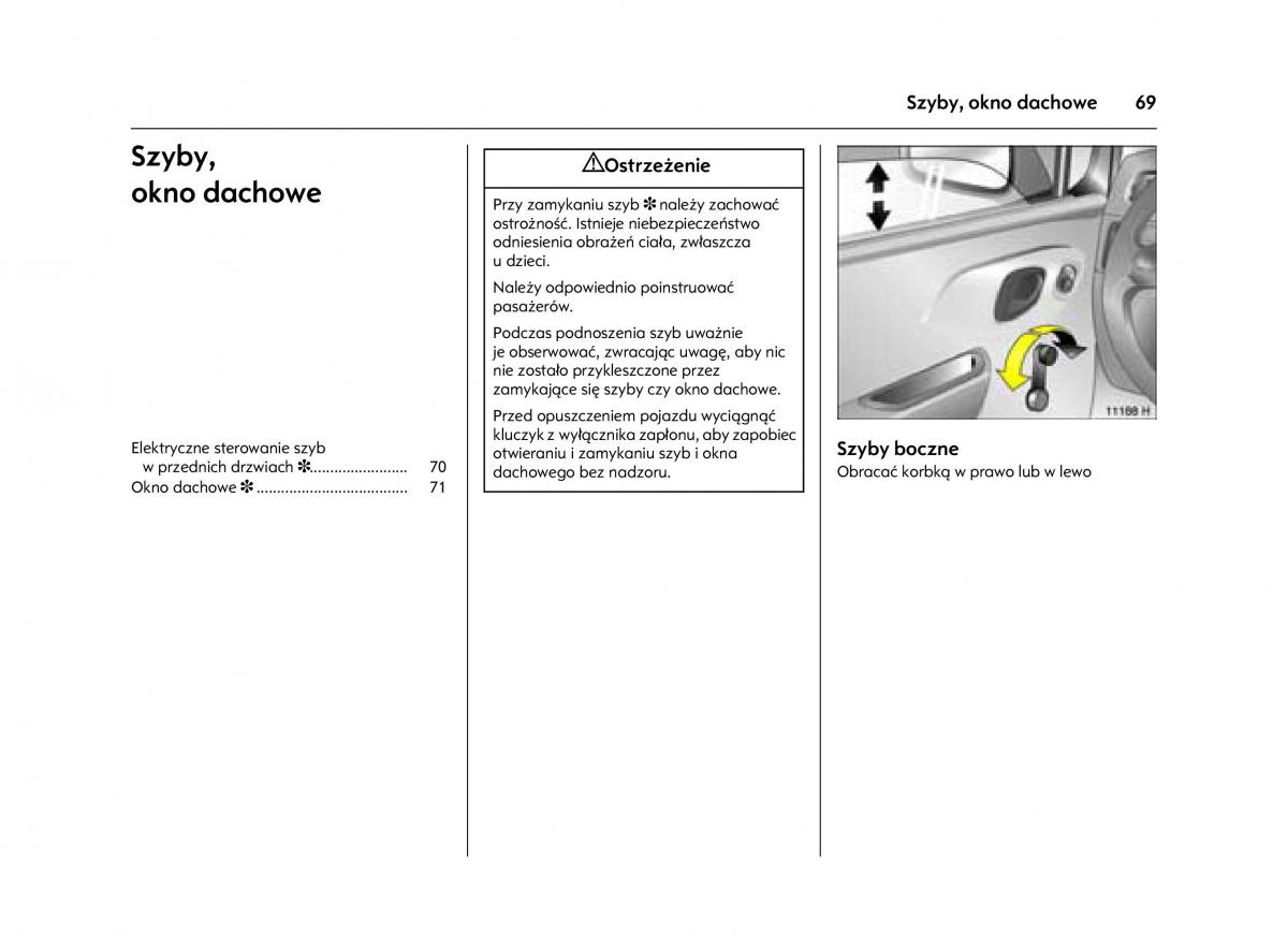 Opel Agila A instrukcja obslugi / page 73