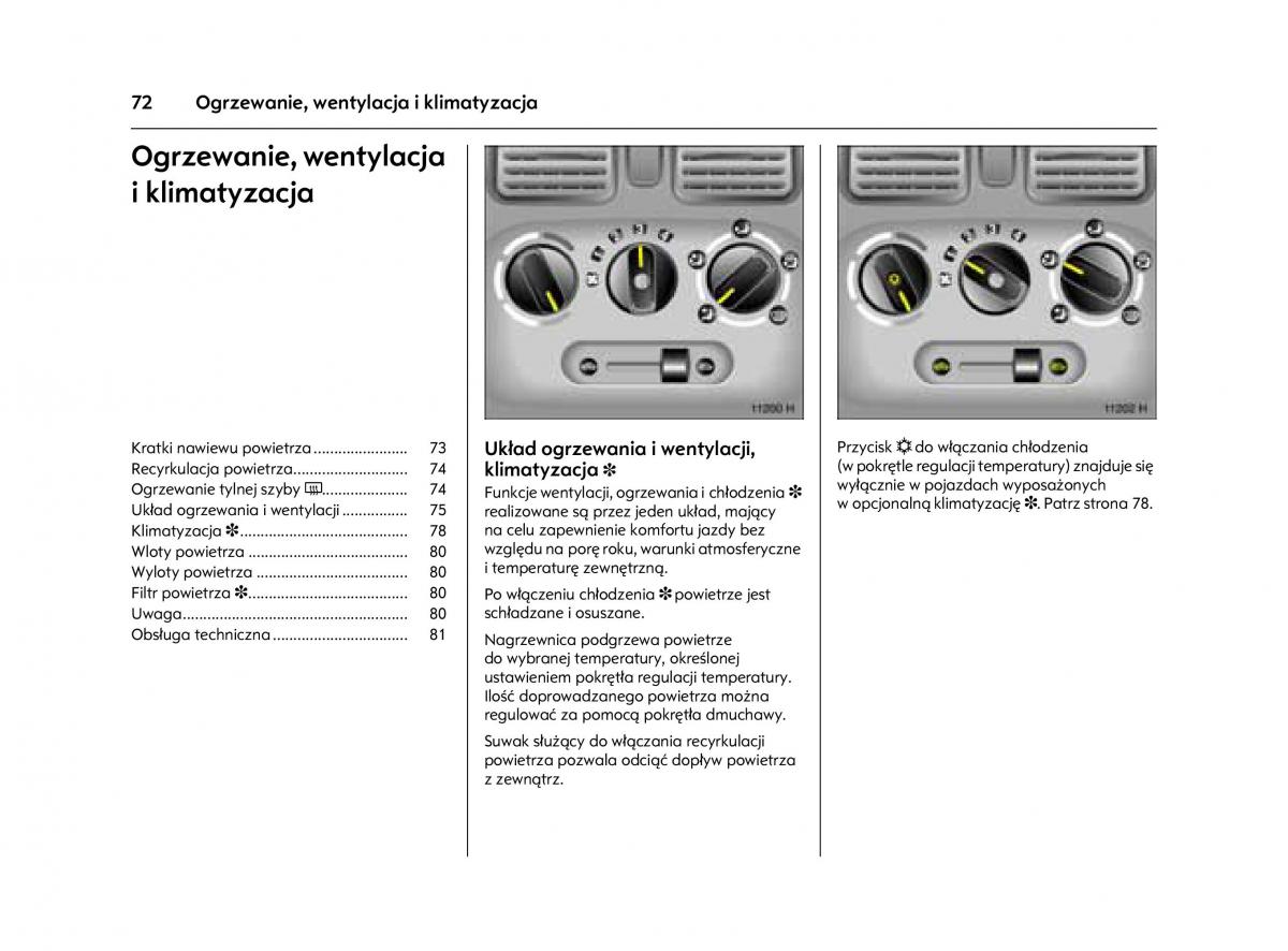 Opel Agila A instrukcja obslugi / page 76