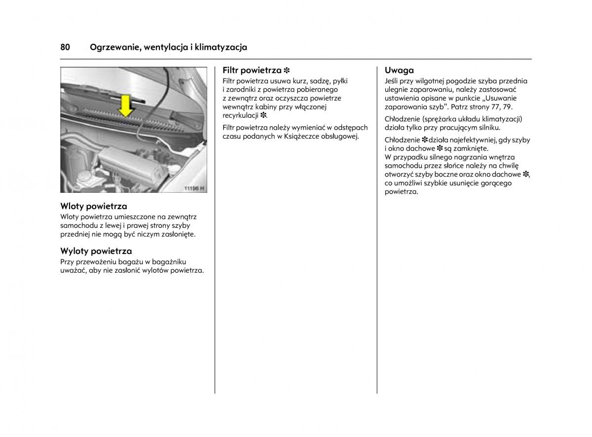 Opel Agila A instrukcja obslugi / page 84