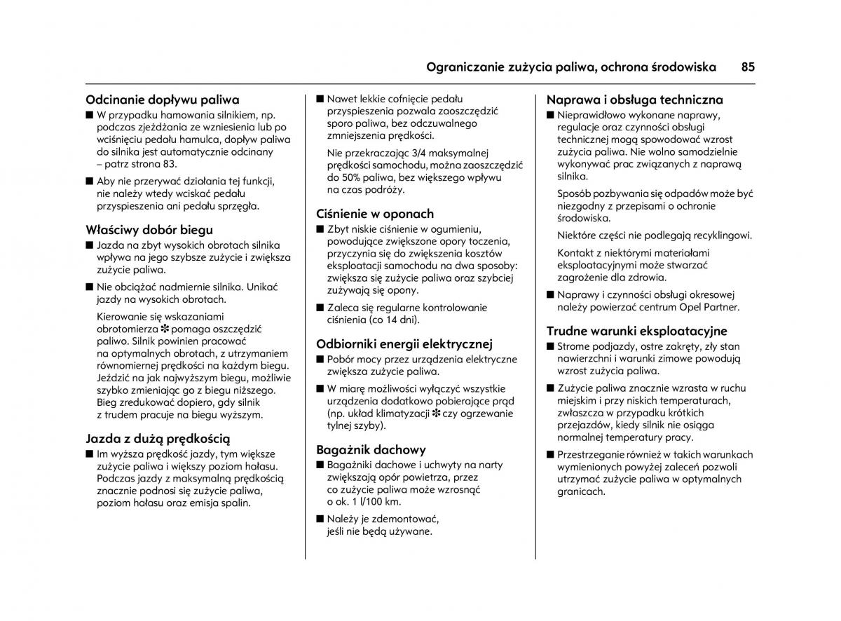 Opel Agila A instrukcja obslugi / page 89