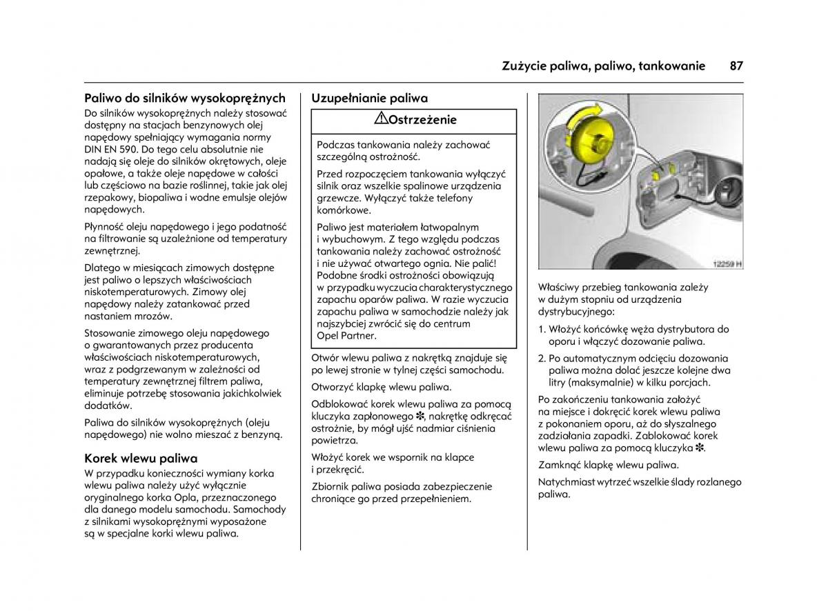 Opel Agila A instrukcja obslugi / page 91