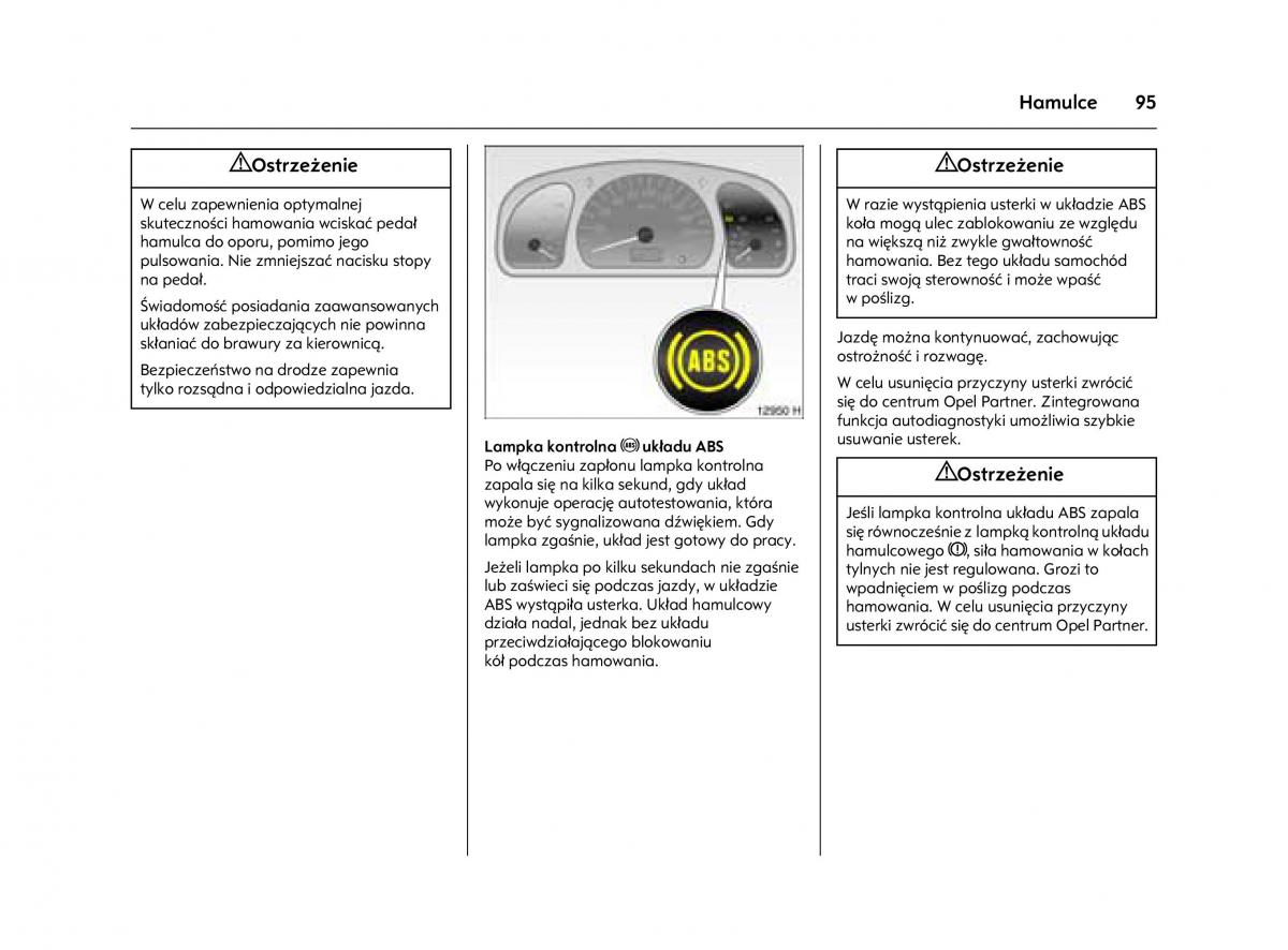 Opel Agila A instrukcja obslugi / page 99