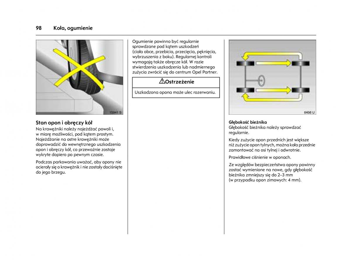 Opel Agila A instrukcja obslugi / page 102