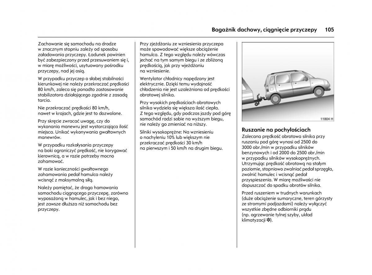 Opel Agila A instrukcja obslugi / page 109