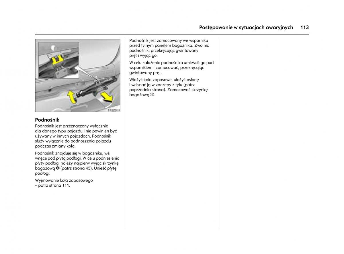 Opel Agila A instrukcja obslugi / page 117