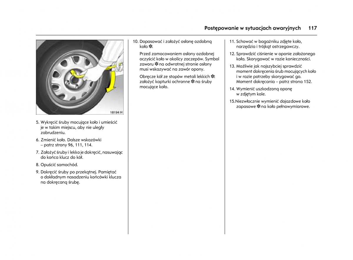 Opel Agila A instrukcja obslugi / page 121