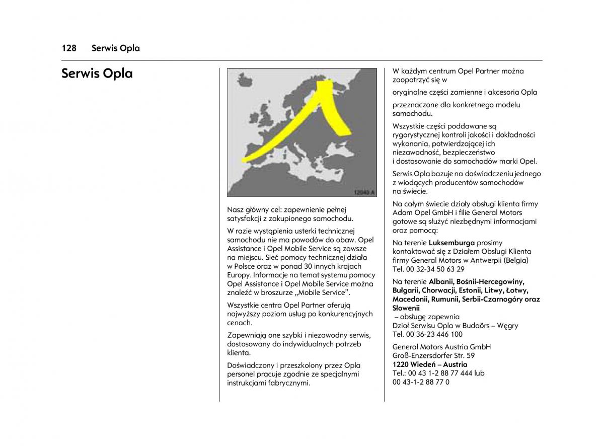 Opel Agila A instrukcja obslugi / page 132