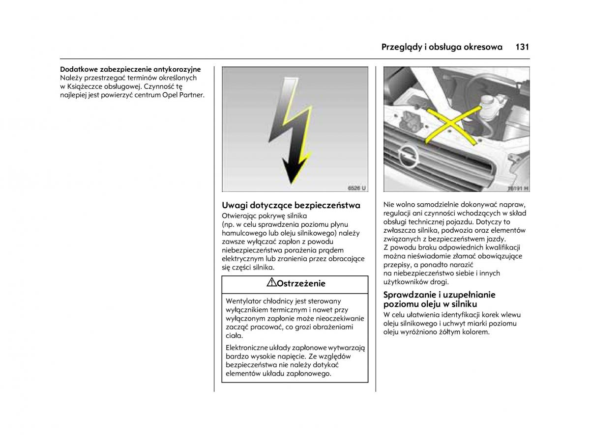 Opel Agila A instrukcja obslugi / page 135