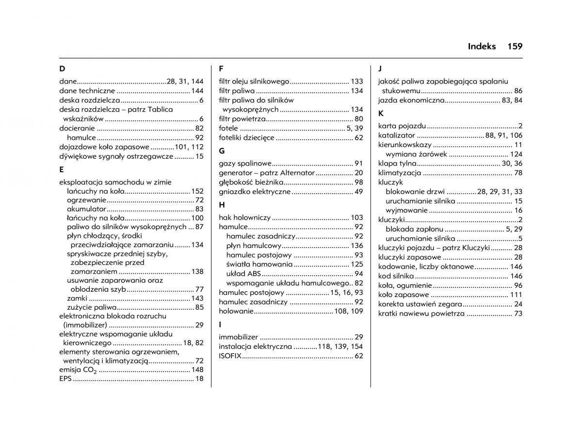 Opel Agila A instrukcja obslugi / page 163