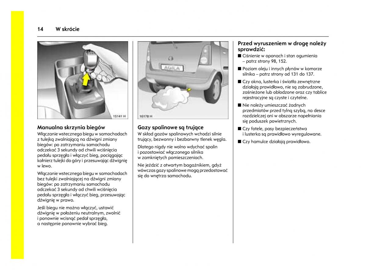 Opel Agila A instrukcja obslugi / page 18