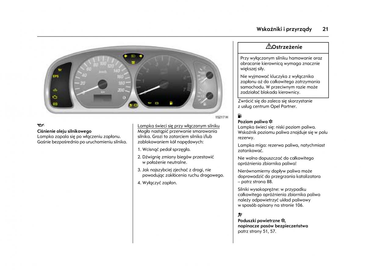 Opel Agila A instrukcja obslugi / page 25