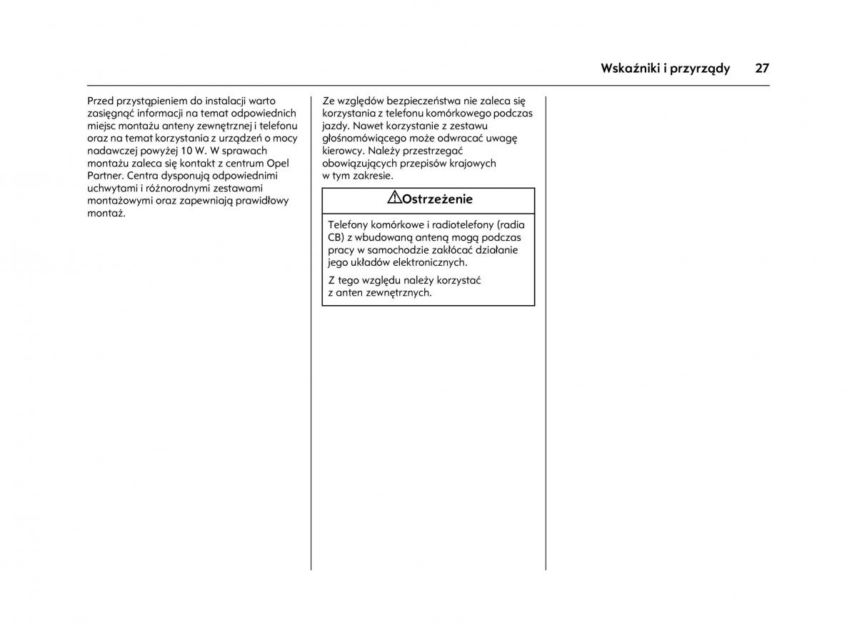 Opel Agila A instrukcja obslugi / page 31