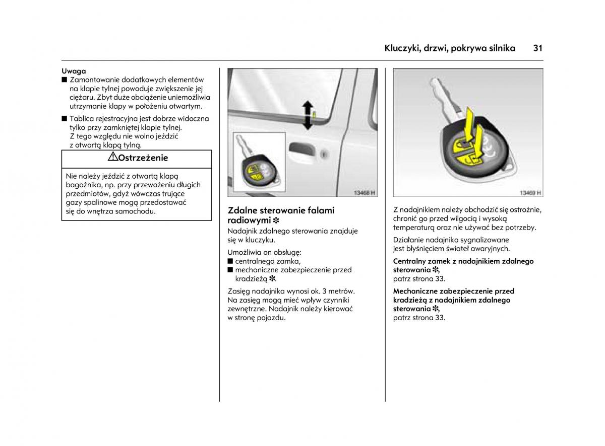 Opel Agila A instrukcja obslugi / page 35